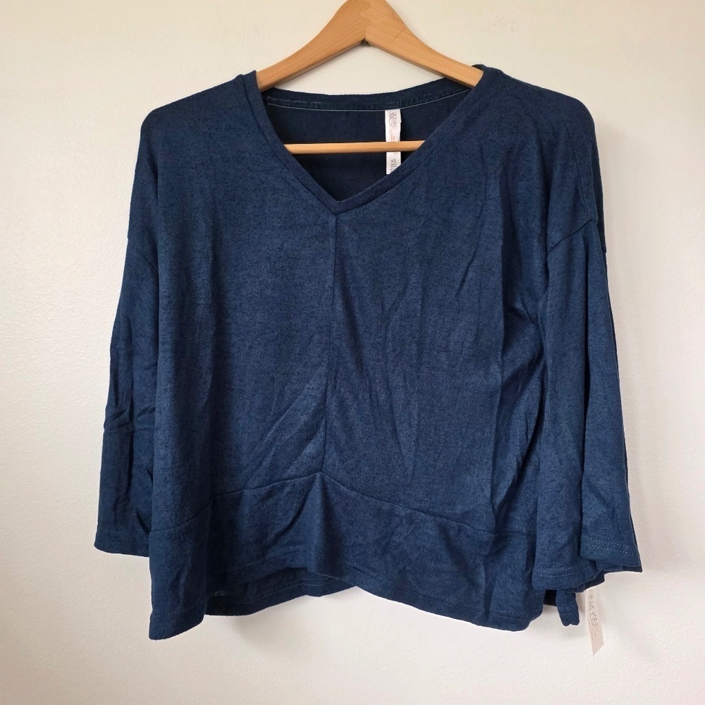 Gilligan & O'Malley Women's Navy Blue V Neck Sleep Shirt - XS NWT